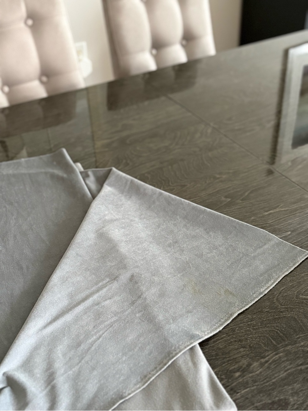 Grey Velour Fabric